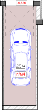гараж 25,14 м² на 1 поверсі