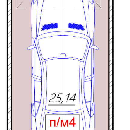 гараж 25,14 м² на 1 поверсі